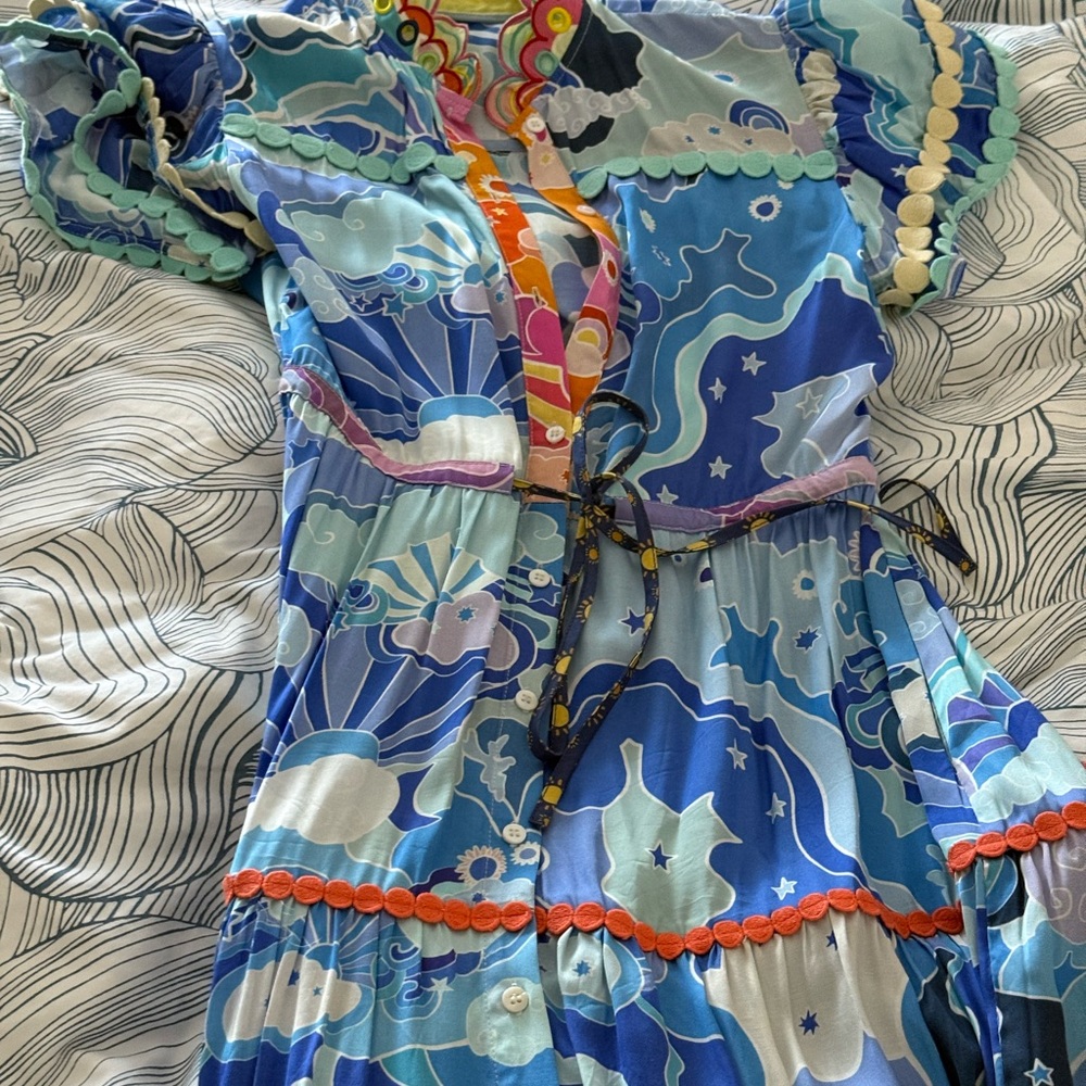 Celia B.  Aneeta Dress- Cloud print